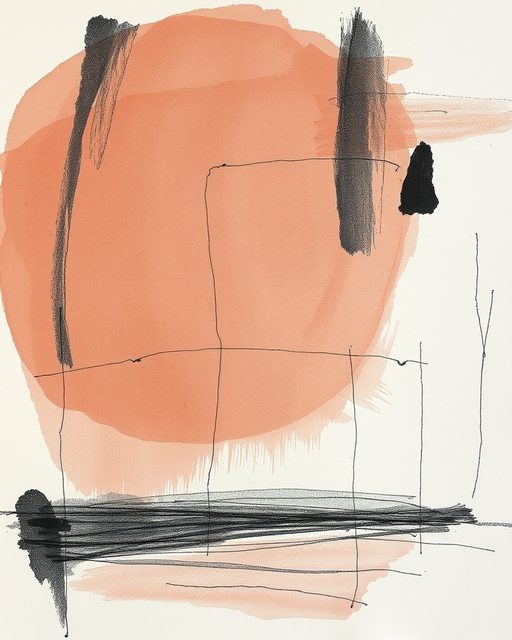 Quiet Acre — Charcoal & acrylic on paper